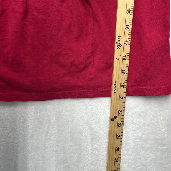 Anthropologie Ruffle V-Neck Long Sleeve Top Womens XS Pink Fuchsia Edwardian - Picture 7 of 11